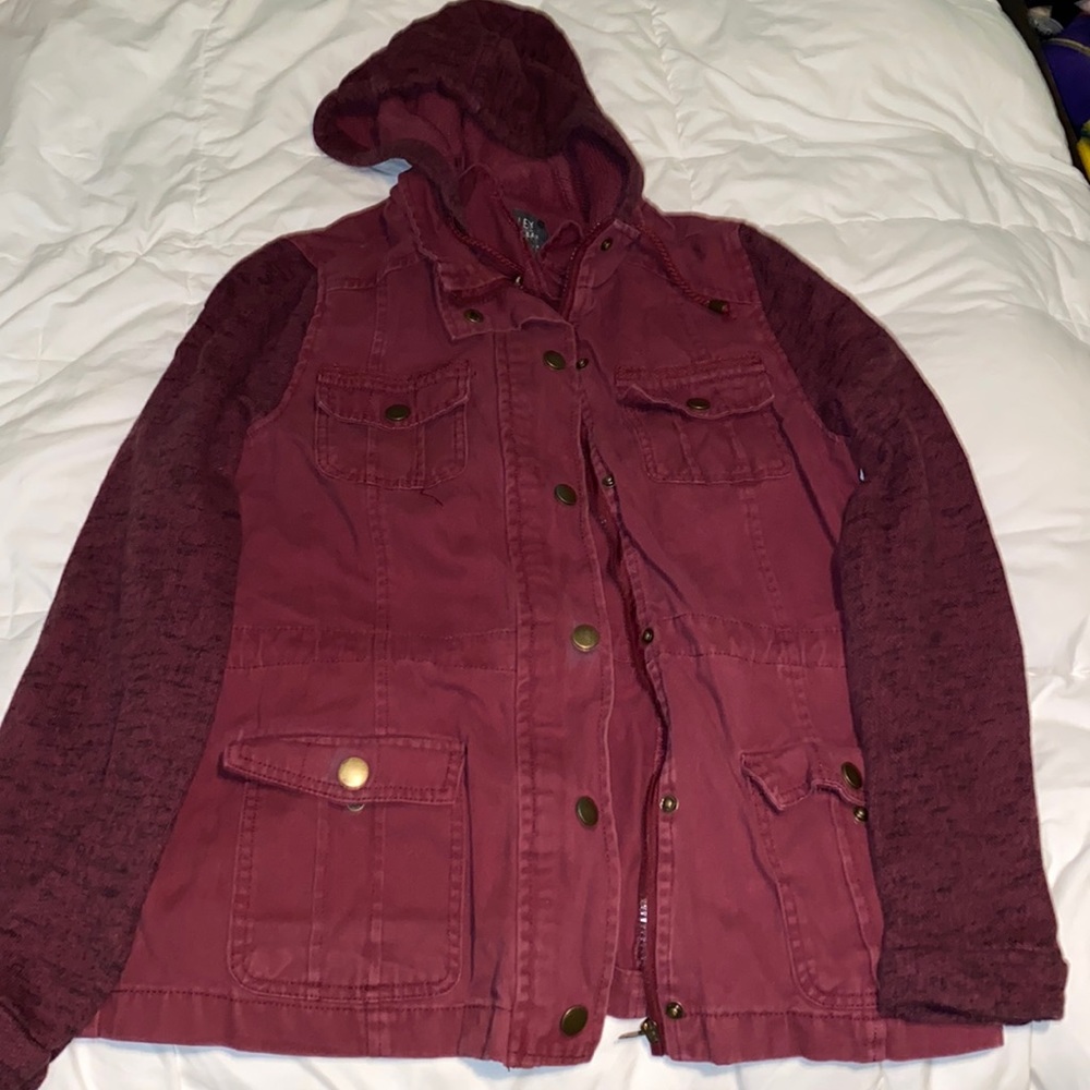 Burgundy Utility like Jacket
